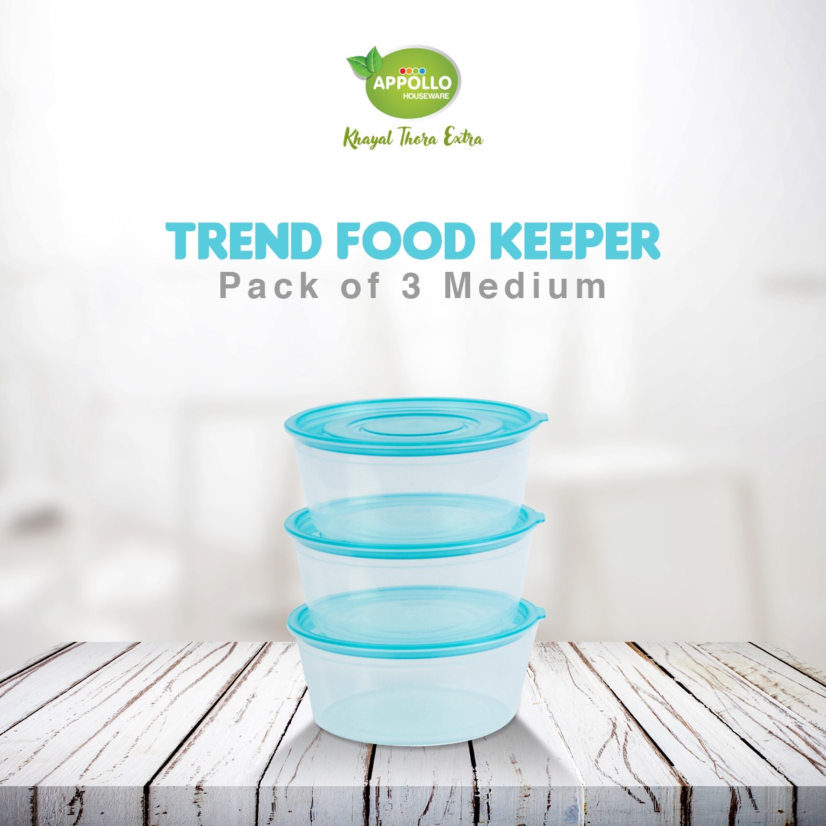 Trend Food Keeper Medium (650ml) – Pack of 3