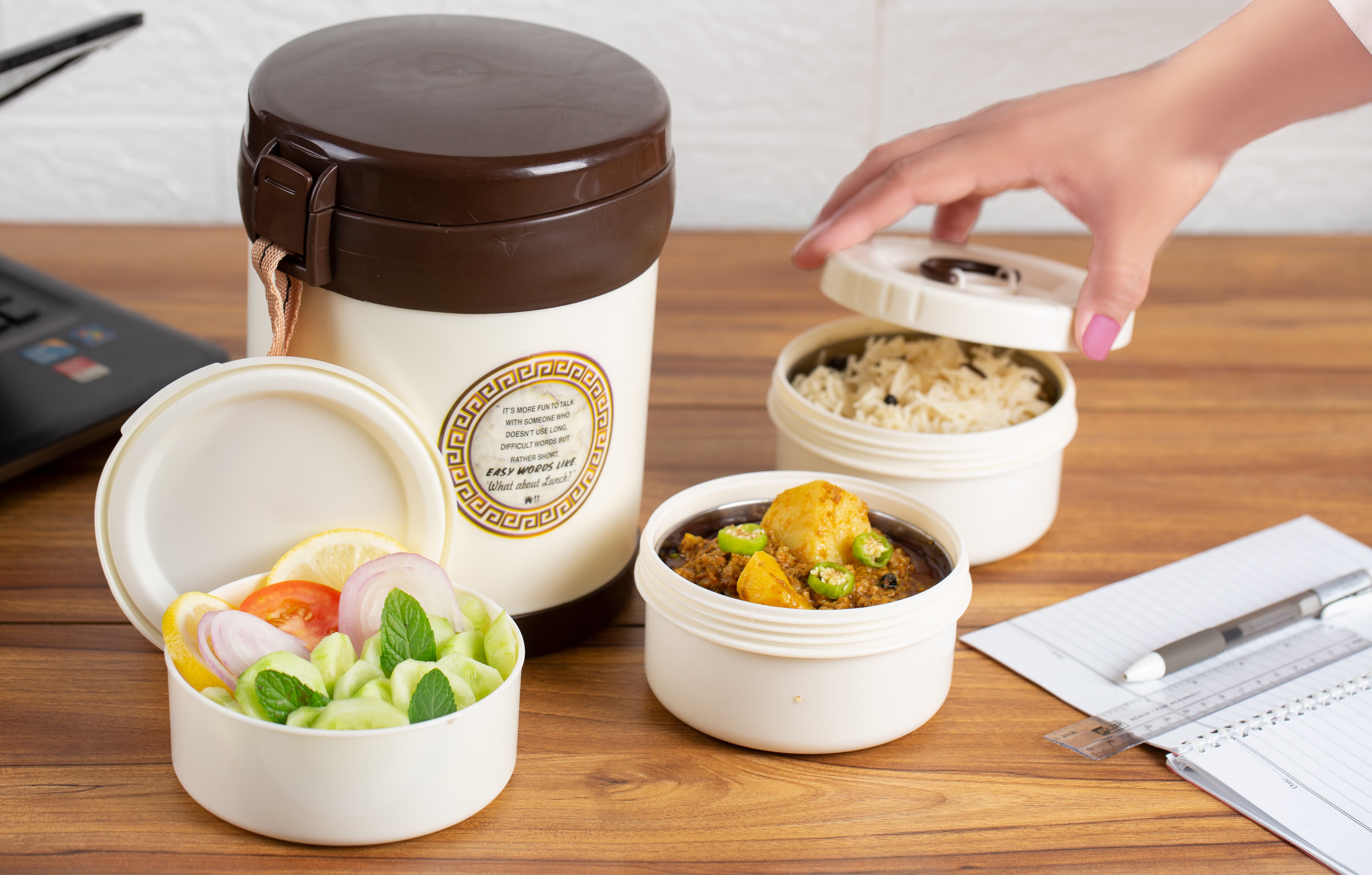 Partner Lunch Carrier (Large) (2 Steel Bowls & 1 Salad Bowls)