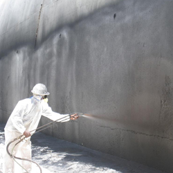 Applying waterproofing material outside the tunnel